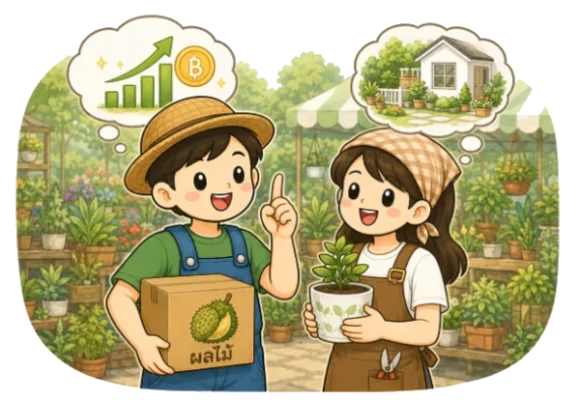 ชาวเกษตรกร และลูกค้าสนใจสินค้าเกษตรใกล้บ้าน