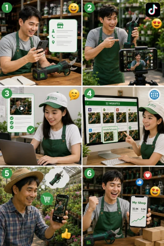ขั้นตอนการส่งโปรโมทอุปกรณ์เครื่องมือการเกษตร กับ farmland commerce