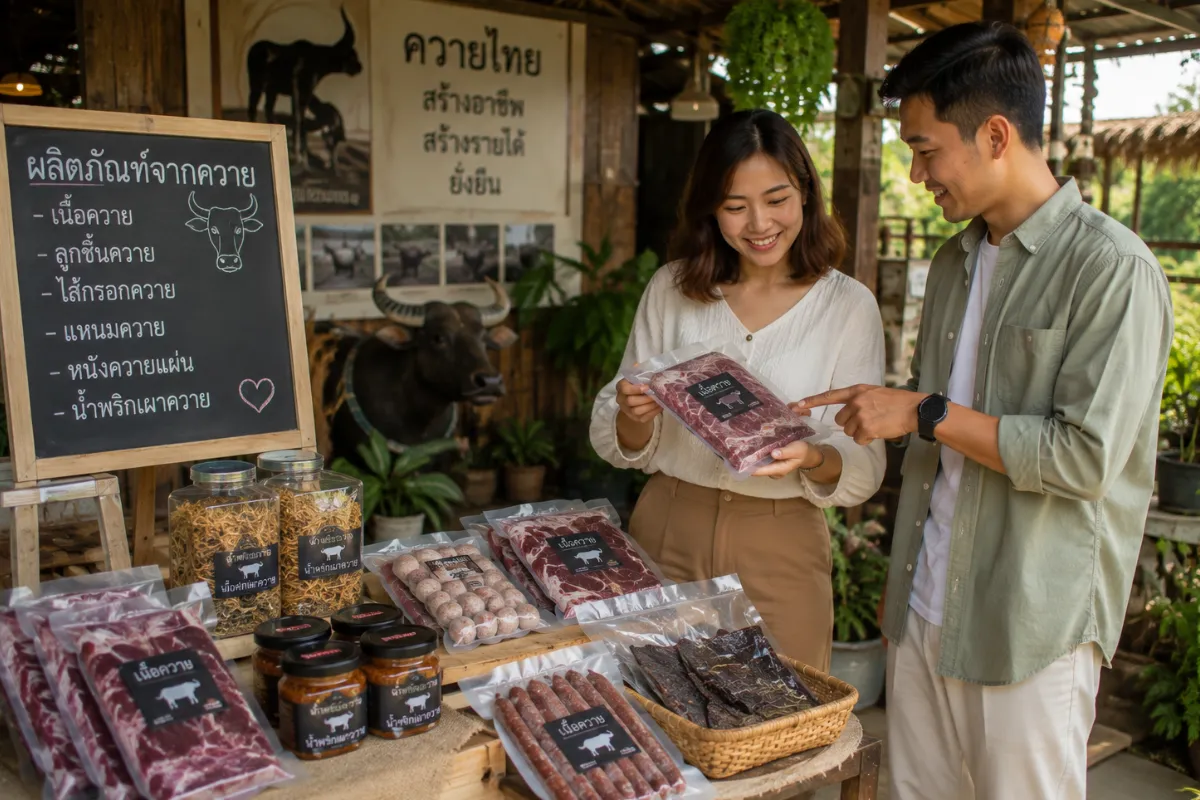 โปรโมทผลผลิตและการแปรรูปจากฟาร์มควาย รีวิวโดยเกษตรกรนักรีวิว ขายควาย.com